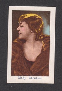 Mady Christians Rare 1929 - 1930 Movie Film Star Spanish Chocolate Card