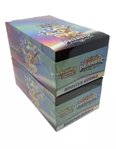 Lot (2) Pokémon Scarlet & Violet Prismatic Evolutions Booster Bundle Case Sealed - Picture 1 of 4