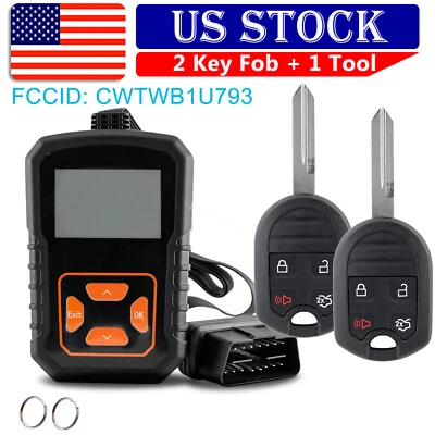 Chaveiro de carro 2 + kit de programa OBD para Explorer Mustang Fusion Lincoln CWTWB1U793 - Imagem 1 de 4