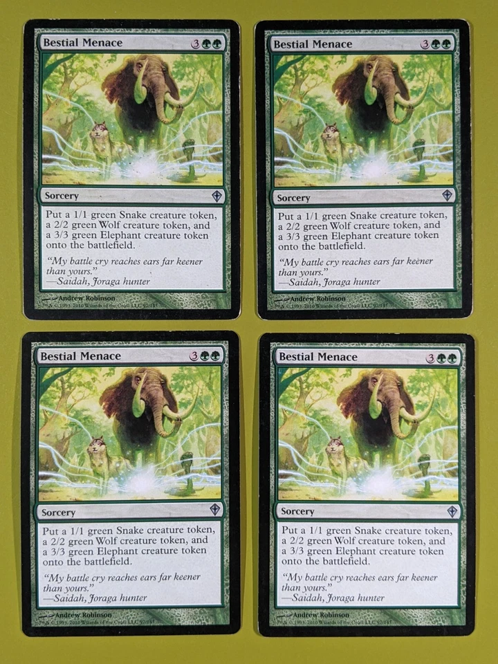 Bestial Menace x4 Worldwake 4x Playset Magic the Gathering MTG - Image 1 of 1