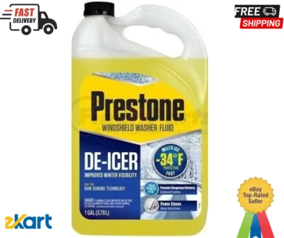 Líquido para lavadora de parabrisas de invierno Descongelador Prestone 1 galón congelación profunda 0 grados Foto 1 de 4
