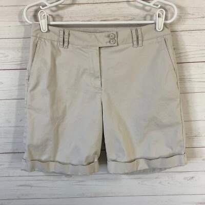 Pantalones Cortos Chinos J. Jill Live In Talla 6 Beige Elastizados Bolsillos con Puños 29x8 Foto 1 de 4