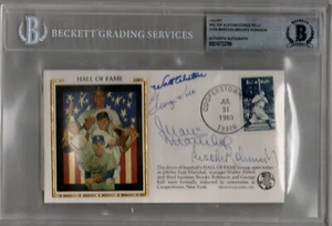 1983 4 HOF SIGS RENATA GALASSO ALSTON, B.ROBINSON, MARICHAL, KELL BAS cert/enc - Picture 1 of 1
