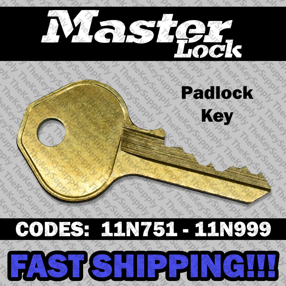 AFTERMARKET Master Lock Padlock Replacement Key Cut to Your Code 11N751 - 11N999