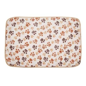 60x40cm Calming Blankets Paw Print Plush Pet Blanket Pet Supplies (White) - Picture 1 of 10