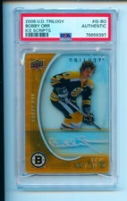 2008 Upper Deck trilogy Ice Scripts IS-BO Bobby Orr Auto PSA authentic