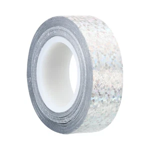 Sparkle Glitter Tape 15mm x 5m, 1 Pack Art Prism Tapes Self-Adhesive Silver Tone - Picture 1 of 5
