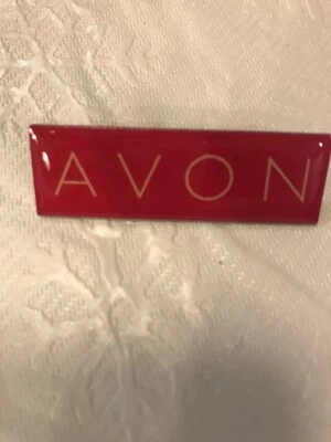Pin de solapa Avon Tie Tac representante rosa/blanco logotipo 2"x 1/2" envío gratuito Foto 1 de 2