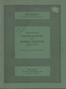 SOTHEBY’S London Watercolours by Robert Dighton Rose Coll Auction Catalog 1978 - Imagen 1 de 1