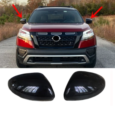 For NISSAN PATHFINDER 2022-2025 Bright Black Side Mirrors Rearview Trim Cover - Image 1 of 4