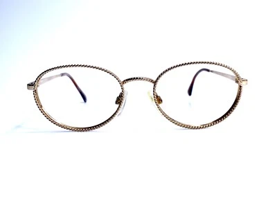Винтажный Giorgio Armani золото елочка цепочка овальные очки Италии 50 18 140 - Изображение 1 из 4