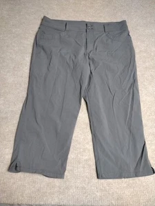 Eddie Bauer Pants Womens Size 14 Gray Capri Outdoor Hiking Casual - Picture 1 of 17