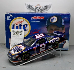 2001 Rusty Wallace Miller Lite 1/24 Action NASCAR Diecast Autographed - Picture 1 of 2