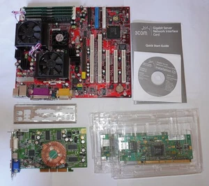 MSI K7D Master Dual Sockel 462 2x Athlon MP 2200+ 2GB RAM GeForce FX 5700 - Bild 1 von 17