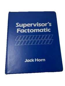 Supervisor's Factomatic HandBook Jack Horn Prentice Hall Binder 1986 - Picture 1 of 7