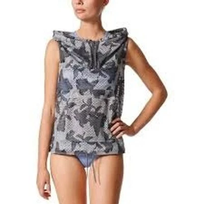 NWT Adidas by Stella McCartney  | L | Top Vest Activewear Hoodie Mesh Camo women - Image 1 of 4