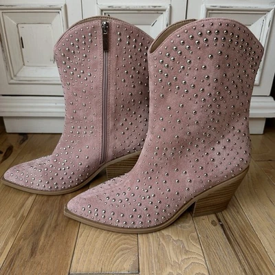 Botas Corkys Hey Girl Lowlights rosa rubor plata tachonadas para mujer talla 10’s Foto 1 de 4