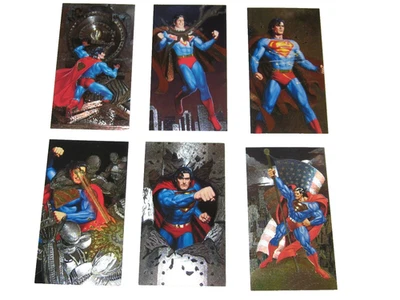 1994 SUPERMAN MAN OF STEEL PLATINUM COLLECTORS SPECTRA ETCH FOIL 6 CARD SET - Image 1 of 4