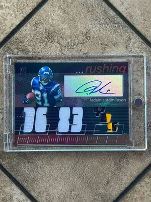 Ladainian Tomlinson 2006 Topps Paradigm Career Highs Triple Patch Auto /62 - Image 1 of 2