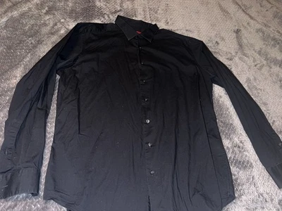 Alfani Mens Slim Fit Black Dress Shirt XL - Image 1 of 4