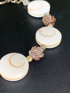 Vintage Sterling Silver bracelet Shiva eye fossil shell & Carved Amethyst G3 - Picture 1 of 13