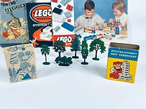 LEGO SYSTEM 1248-2 Trees * 1955 * Early Lego MURSTEN * Complete * BIG BOX * - Bild 1 von 10