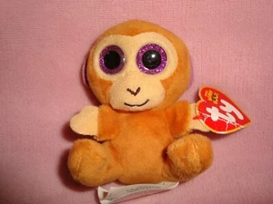 2017 Mcdonalds Ty Teenie Beanie Boo's monkey Bongo 3.5" tall plush W/ tags - Bild 1 von 6