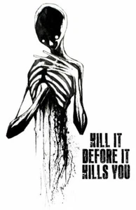 Art Print, Kill It Before It Kills You Art Print, Dark Scary Creepy Artwork - Picture 1 of 1