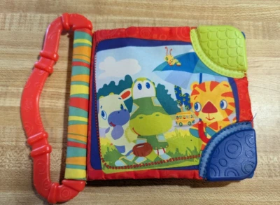 Livro bebê desenvolvimento dentição animais pano macio Bright Starts Kids II - Imagem 1 de 4