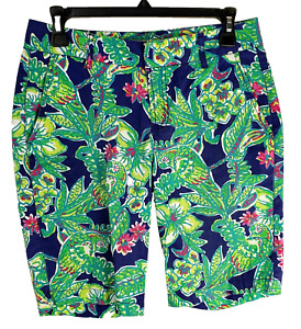 Caribbean Joe Island Supply Co. Women's Size 4 Petite Bermuda Shorts Hawaiian