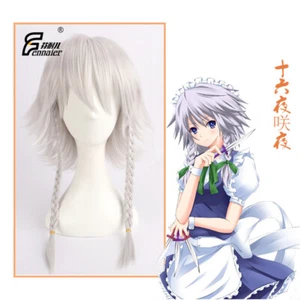 Anime Touhou Project Izayoi Sakuya Cosplay Wig Hair Hairpiece Harajuku Woman - Picture 1 of 5