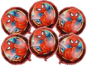 Set of 6 Spider Man Balloons Birthday Party Supplies - Picture 1 of 2