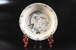 T8075: Chinese Blue&White Karako Muffle painting PLATE/dish - Picture 1 of 9