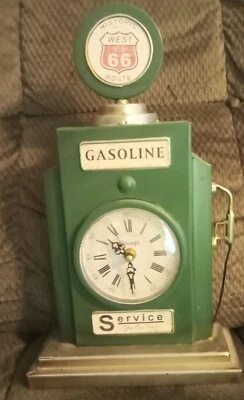 Route 66 Metal Gas Pump Clock - Image 1 of 3