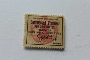 Illinois Department of Agriculture Commercial Fertilizer Registered Stamp  /S9/ - Picture 1 of 3