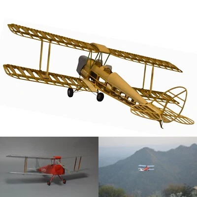 DH.82 Tiger Moth Doppeldecker Kit 1:12 750mm Spannweite Lasercut Holz - Bild 1 von 4