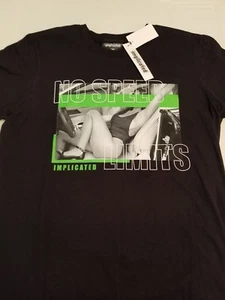Implicated S/S NO SPEED LIMITS T-SHIRT BLACK GREEN SIZE MEDIUM - Picture 1 of 5