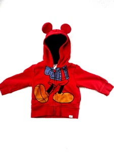 Disney Mickey Mouse Baby Gap Hoodie with Ears Toddler 18-24 Months Very Good Con - Picture 1 of 7