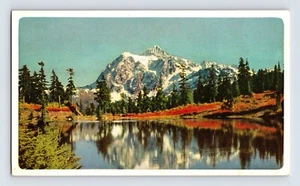 Postal avión United Airline Washington Mt Baker años 50 cromo sin publicar - Imagen 1 de 2