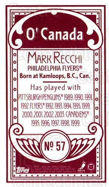 2003-04 Topps C55 Minis O Canada Red #57 Mark Recchi - Image 1 of 1