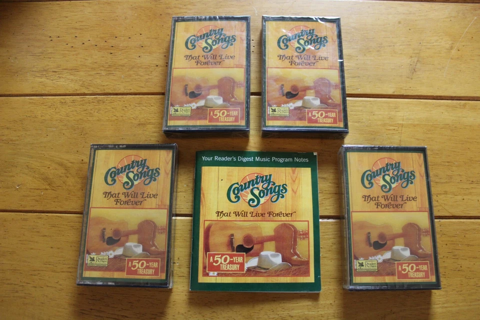 READERS DIGEST COUNTRY SONGS THAT WILL LIVE FOREVER CASSETTE LOT [NEW SEALED] - Image 1 of 4