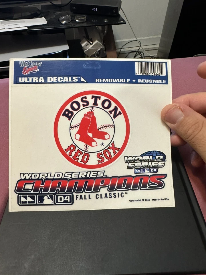 Boston Red Sox 2004 World Series Champions 5x6 Ultra Decal Removable Reusable - Image 1 of 1