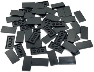 Lego 50 nuevos azulejos negros 2 x 4 piezas planas lisas - Imagen 1 de 1