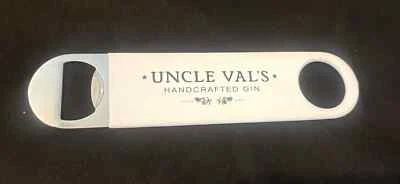Uncle Val's Gin White Rubber Coated Speed Bottle Opener 7" Logo - NEW Man Cave - Image 1 of 2