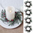 Artificial Christmas Candle Rings 20cm Candlestick Wreath  for Rustic Wedding