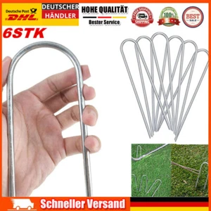 6x Schweres Trampolin U-förmige Metall-Windstäbe Torheringe Zelt-Bodenanker-DE! - Bild 1 von 11