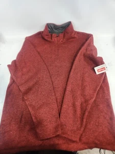 Wrangler Men's Long Sleeve Fleece Quarter-Zip Sweater | Bossa Nova | Large - Picture 1 of 1