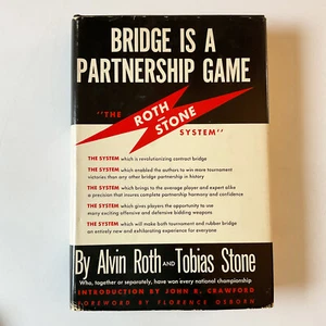 Bridge is a Partnership Game Roth Stone System Hardcover Book Contract Bidding - Picture 1 of 22