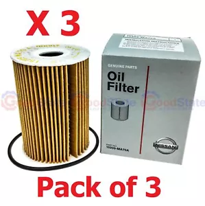 GENUINE Nissan Patrol Y61 GU ZD30DDTI 15209MA70A Oil Filter Set Pack Of 3 - Picture 1 of 5