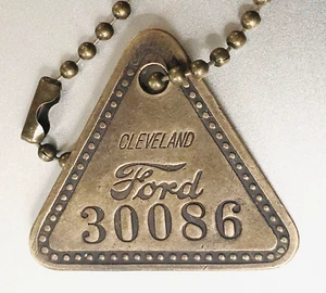 Uncommon Automotive Tool Check Brass Tag: FORD MOTOR CO Cleveland Ohio - Picture 1 of 1